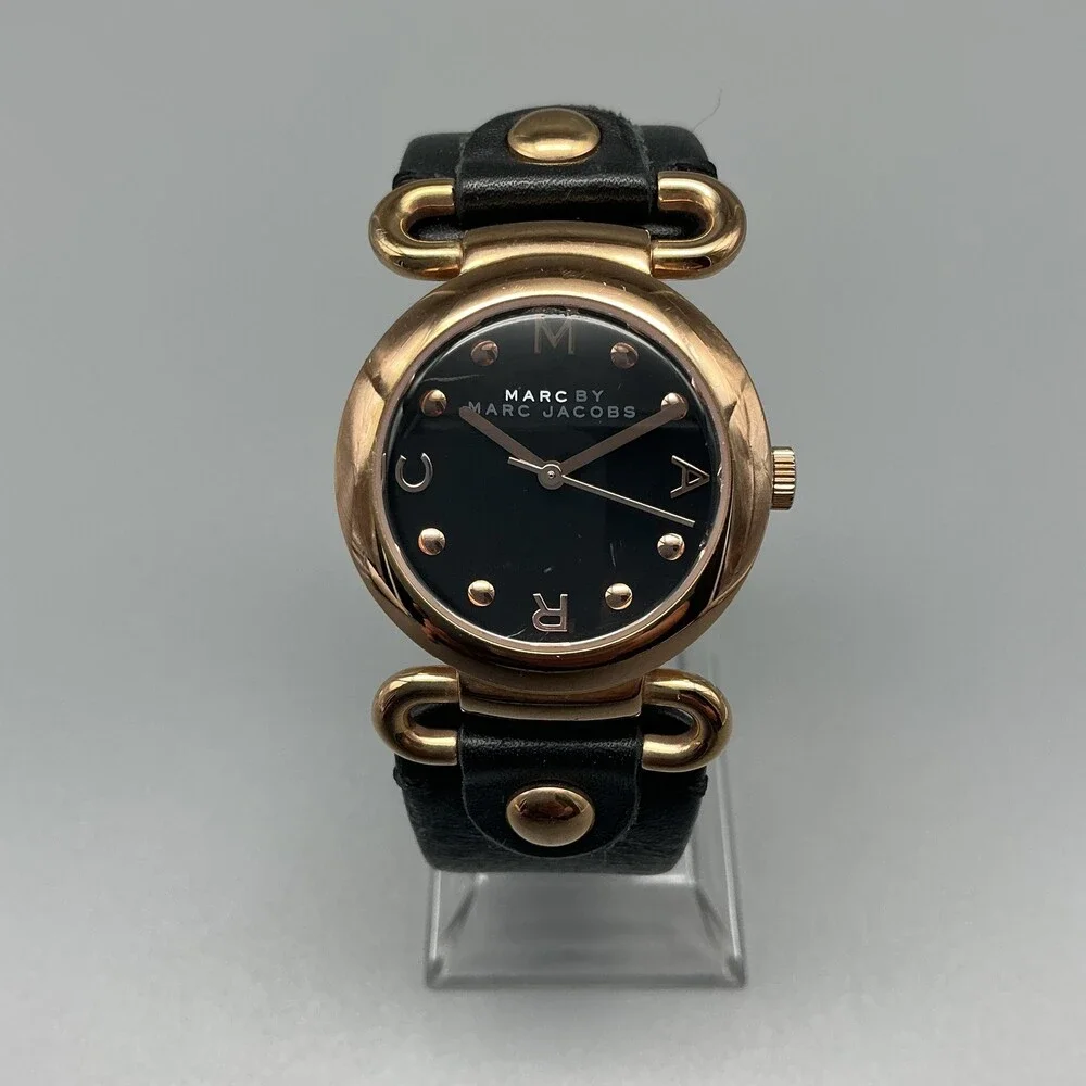 Marc By Marc Jacobs Molly Womens Watch 30mm Rose Gold Tone MBM1335 New Battery